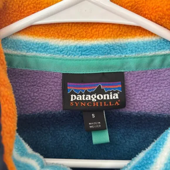 Patagonia Men's Synchilla Fleece Pullover Fitz Stripe Cabincore Size Small - Picture 3 of 9